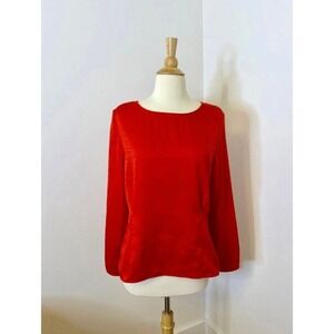 Evan Picone‎ Button Back Peplum Blouse